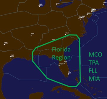 Box R Area Florida Map Regional Weather Impact Scores